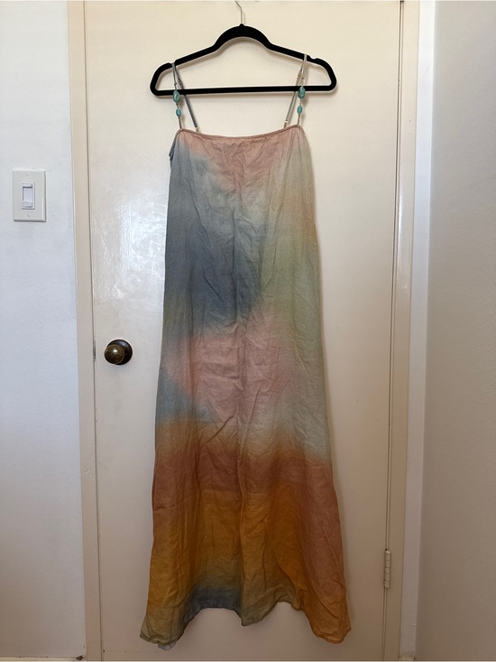 STAUD Dresses & Skirts - STAUD Laura Linen Beaded Strap Maxi Dress Multi Size M
